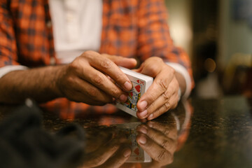 African American friends together playing card games