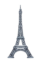 Fototapeta na wymiar Watercolor of beautiful Eiffel Tower, symbol of Paris. One single object. Hand painted watercolour sketchy drawing, cutout clipart element for design decoration, greeting card, print, sticker, poster.