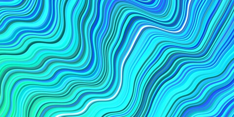 Fototapeta premium Light Blue, Green vector background with curves.