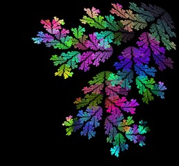 Computer generated fractal pattern and shape