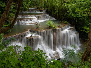 Beautyful waterfall at Kanchanaburi Thailand 