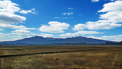 landscape with mountains and clouds