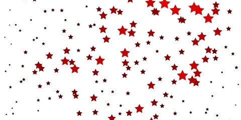 Dark Red vector pattern with abstract stars.