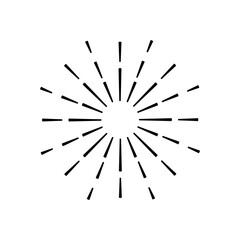 Obraz premium sunburst rays decoration isolated icon