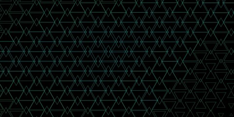 Dark Green vector template with crystals, triangles.