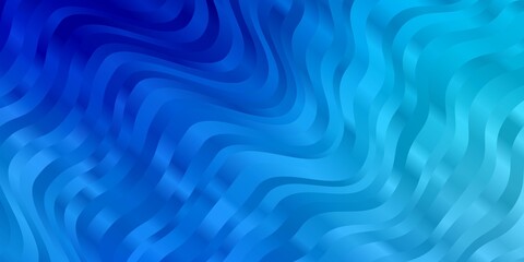 Light BLUE vector background with curved lines.