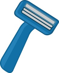 Vector illustration of emoticon of a razor