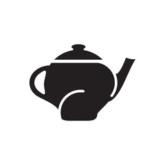 Tea pot icon logo design template