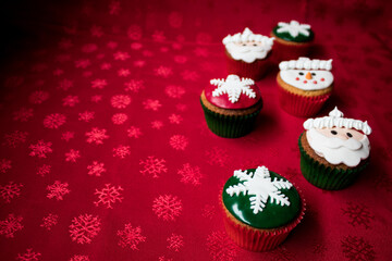 Christmas Decorated Cupcakes