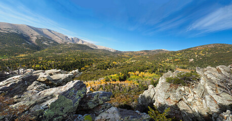 Panorama of the Mountainous Landscape of Great Basin National Park, Nevada