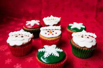 Delicious christmas cupcakes