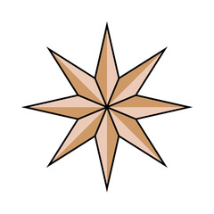star decoration form isolated icon