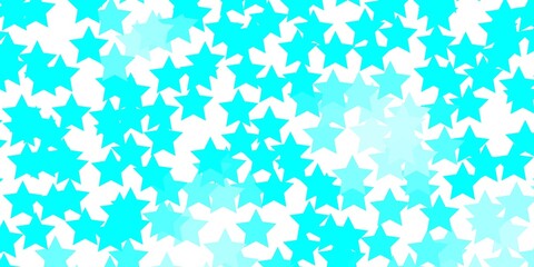 Light Blue, Green vector background with colorful stars.