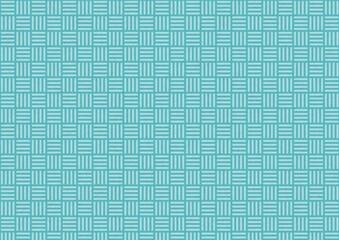 和紙に描かれた青色の算木崩し模様、日本の伝統模様素材