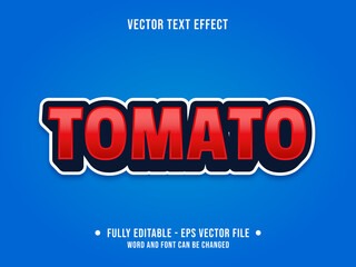 Editable text effect - Tomato red modern gradient color style
