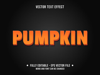 Editable text effect - Pumpkin orange modern gradient color style
