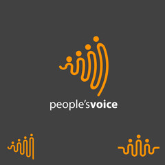 People Voice concept symbol - obrazy, fototapety, plakaty
