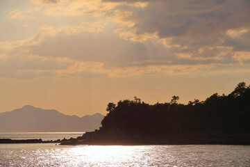 来島海峡夕景　大突間島