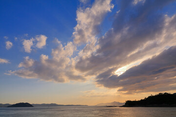 来島海峡夕景　大突間島