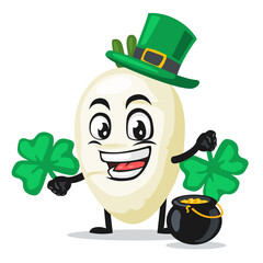 vector illustration of radish mascot or character 