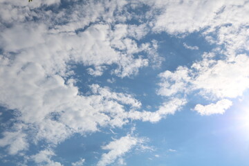 blue sky with clouds