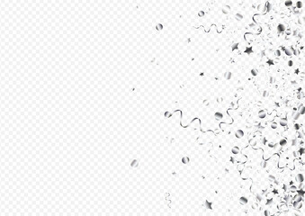 Silver Streamer Shiny Vector Transparent 