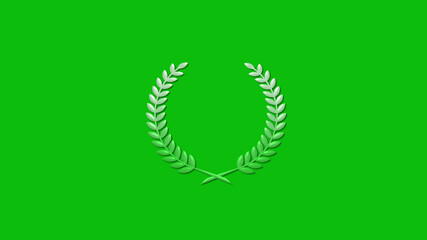 Amazing green gradient 3d wheat icon on green background