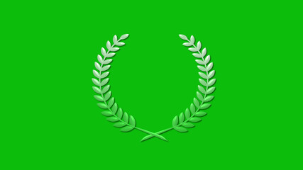 Amazing green gradient 3d wheat icon on green background