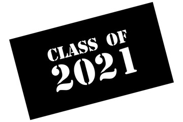 Black card class of 2020 on white background. Vintage vector poster, banner. Luxury design vector illustration. EPS10.