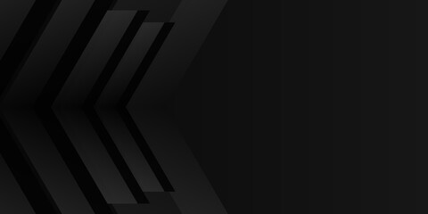 Dark black abstract background with arrow and grey lines