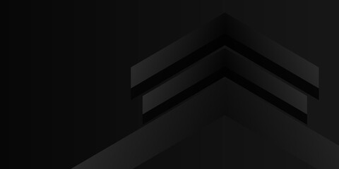 Dark black abstract background with arrow and grey lines