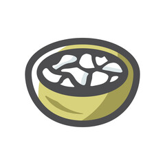 Meat dumplings. Food Vector icon Cartoon illustration
