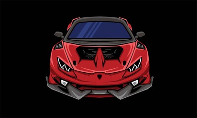 Naklejka premium illustrator car sport vector