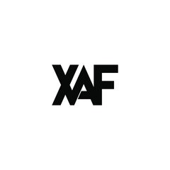 xaf letter original monogram logo design