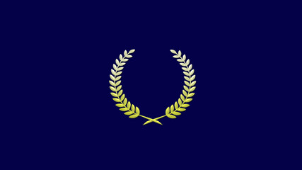 Amazing yellow gradient 3d wheat icon on blue dark background, Best wheat icon