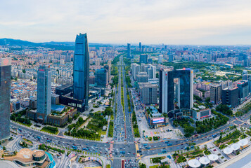 Fototapeta na wymiar Urban skyline of Dongguan City, Guangdong Province, China