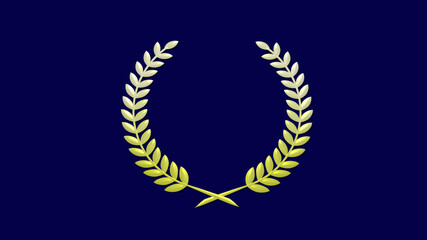 Amazing yellow gradient 3d wheat icon on blue dark background, Best wheat icon