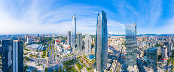 Urban skyline of Dongguan City, Guangdong Province, China