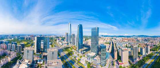 Urban skyline of Dongguan City, Guangdong Province, China
