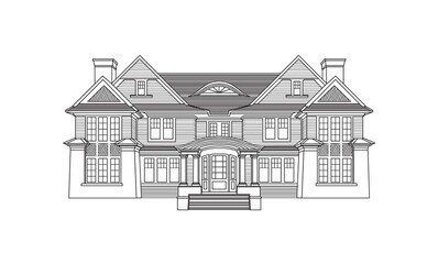 sketch of house