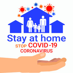stay at home stop covid-19 coronavirus prevention