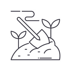 Agriculture icon, linear isolated illustration, thin line vector, web design sign, outline concept symbol with editable stroke on white background.
