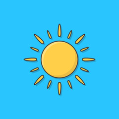 Sun Vector Icon Illustration. Sunlight Symbol