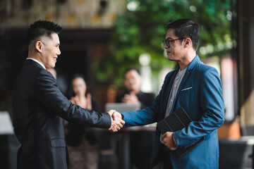 business people hands shake for business partnership success, Shake hand concept