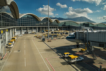 A scene at airport
