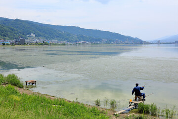 諏訪湖　湖畔