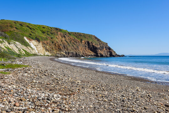 Beach on Smugglers Cove, Santa Cruz Island, Channel Islands National Park, California