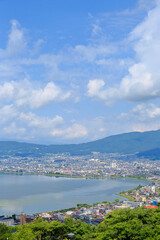 Fototapeta premium 諏訪湖全景