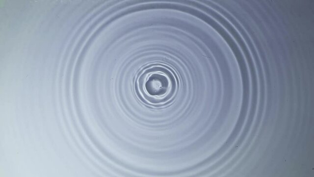 Water drop falling down in slow motion
