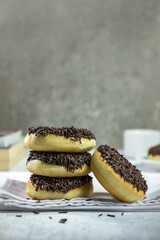 Donuts with chocolate sprinkles
